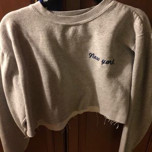 Brandy Melville New York Cropped Crewneck Rare